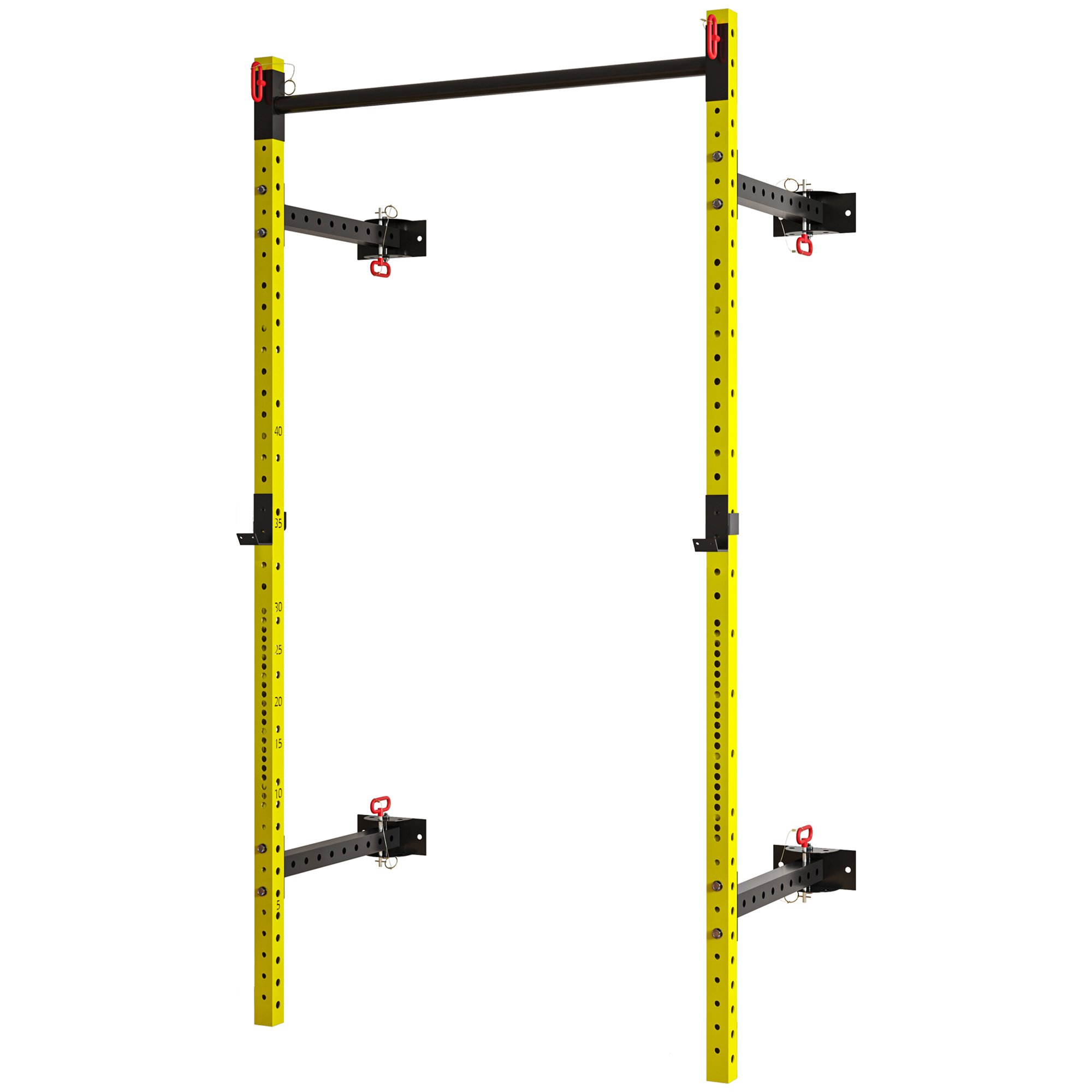 Nutrient Rack Folding Squat Rack with Pull Up Bar, Wall Mounted and Adjustable, 1000 ...
