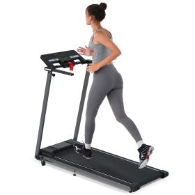NEW Folding Treadmills Walking Pad Treadmill For Home Office -2.5HP Walking Treadmill With Incline 0.5-7.5MPH 265LBS Capacity Treadmill For Walki (Option: Black)